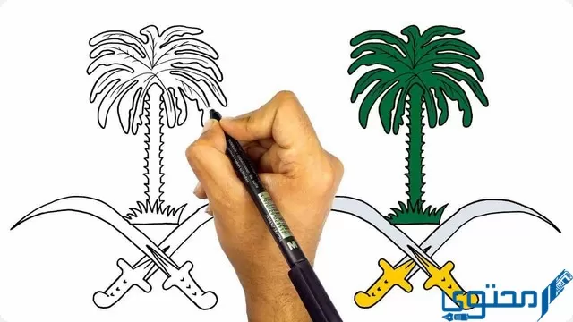 اجمل 10 رسومات رسم علم السعودية