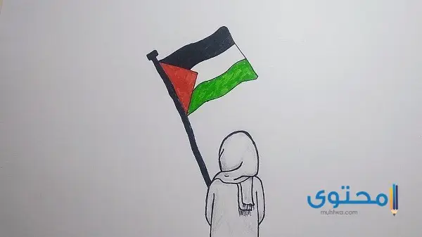 رسومات علم فلسطين للتلوين6