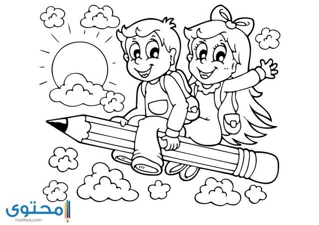 صور رسومات كرتون للتلوين للأطفال 2021 موقع محتوى