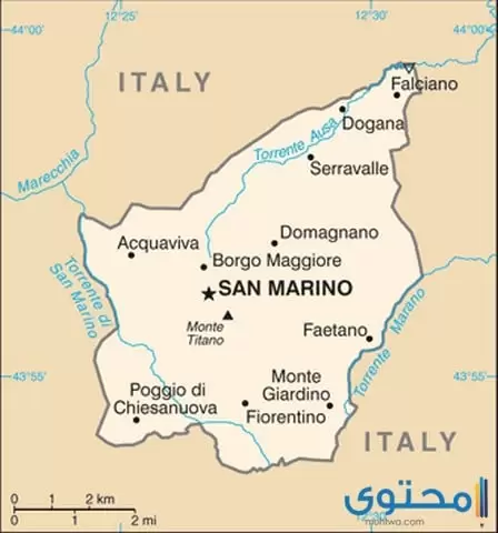 عدد وأسماء بلديات سان مارينو