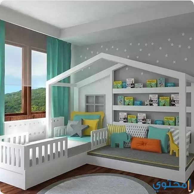 تصميمات غرف الأطفال الضيقة 2024 (غرف نوم صغيرة المساحة)