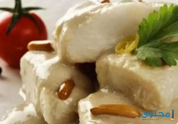 سمك بالطحينة والبطاطس2