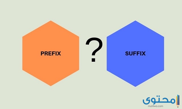 شرح الفرق بين suffix وprefix