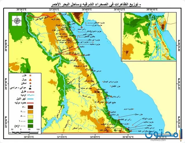 شرح درس تضاريس مصر