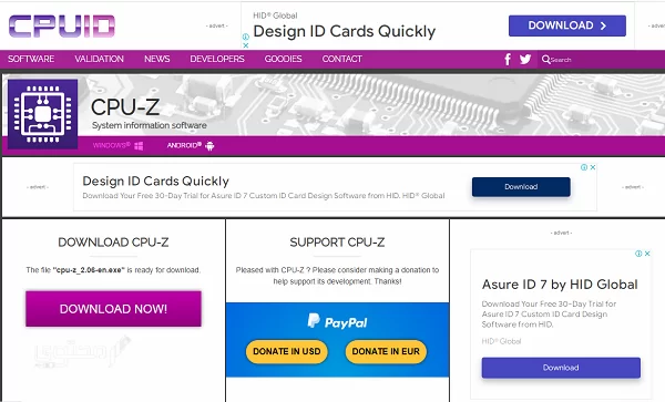 شرح وتحميل تطبيق سي بي يو زيد CPU-Z 2024 لجهاز الكمبيوتر