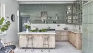 25 تصميم لـ ديكورات جزيرة المطبخ علي الطراز الريفي والاسكندنافي