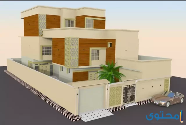 تصاميم مخطط فلل دورين لجميع الأحجام 5