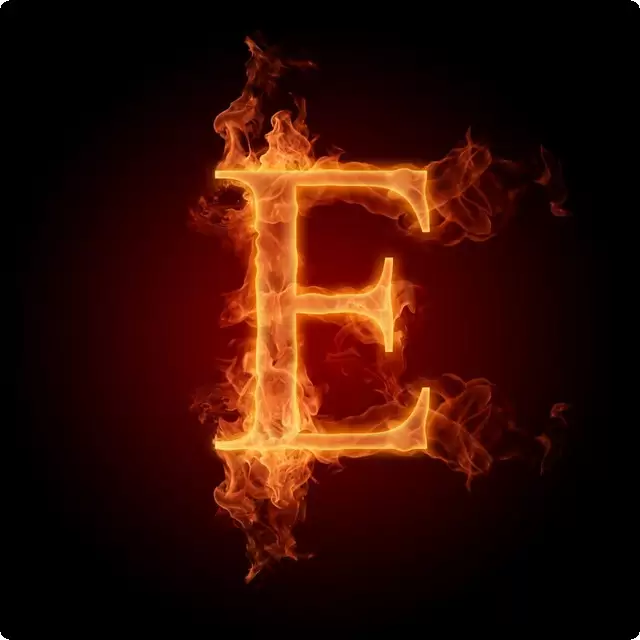 letter e