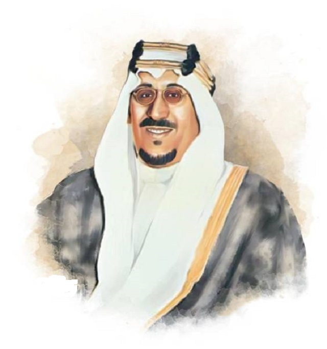 صورة مرسومة الملك سعود بن عبد العزيز