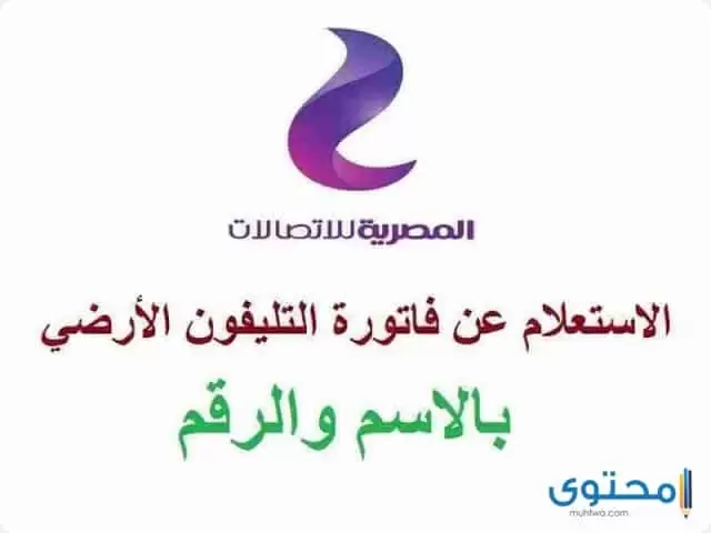 فاتورة التليفون الارضى