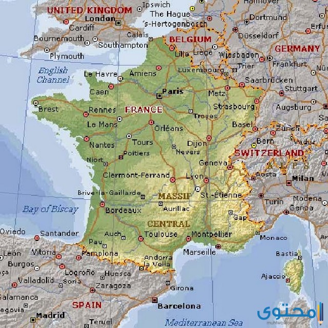 عدد واسماء مناطق دولة فرنسا