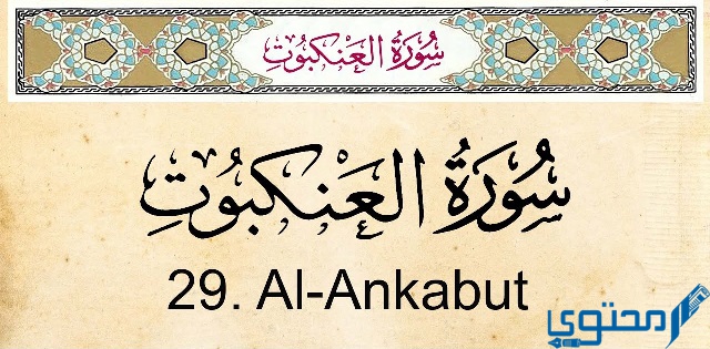 كم عدد آيات سورة العنكبوت ؟ 1 كم عدد آيات سورة العنكبوت؟