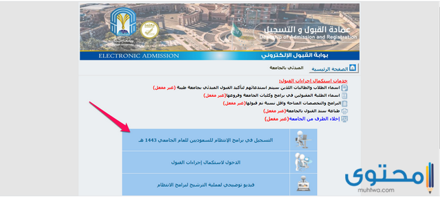التسجيل في جامعة طيبة 