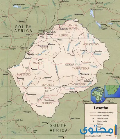أسماء مقاطعات مملكة ليسوتو