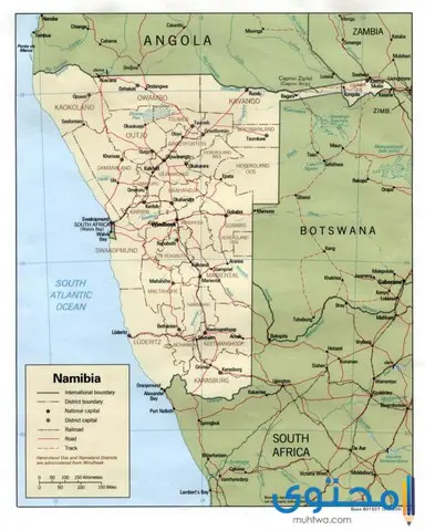 عدد وأسماء أقاليم جمهورية ناميبيا
