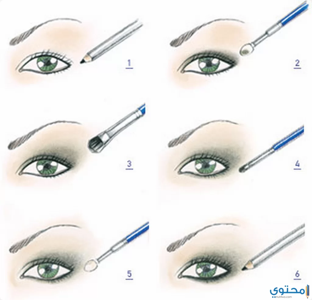 طرق رسم العيون على حسب شكل العين